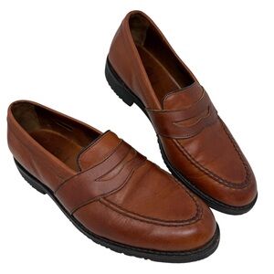 Allen Edmonds Fairmont Leather Penny Loafers Shoes Size 9.5D Brown Anti Skid